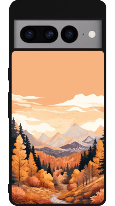 Coque Google Pixel 7 Pro - Silicone rigide noir Autumn 25 Mountains