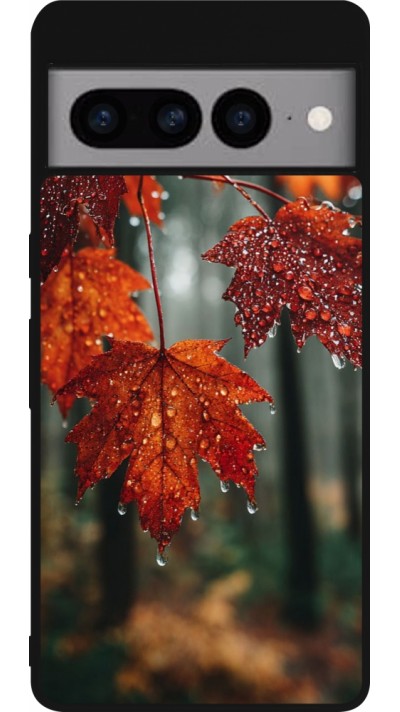 Coque Google Pixel 7 Pro - Silicone rigide noir Autumn 25 Rain