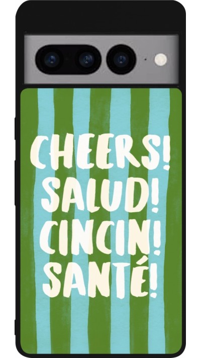 Coque Google Pixel 7 Pro - Silicone rigide noir Cheers 2026