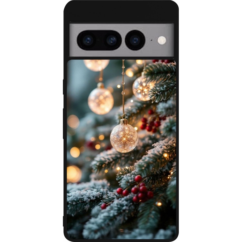 Coque Google Pixel 7 Pro - Silicone rigide noir Christmas 25 Xmas Decorated Tree