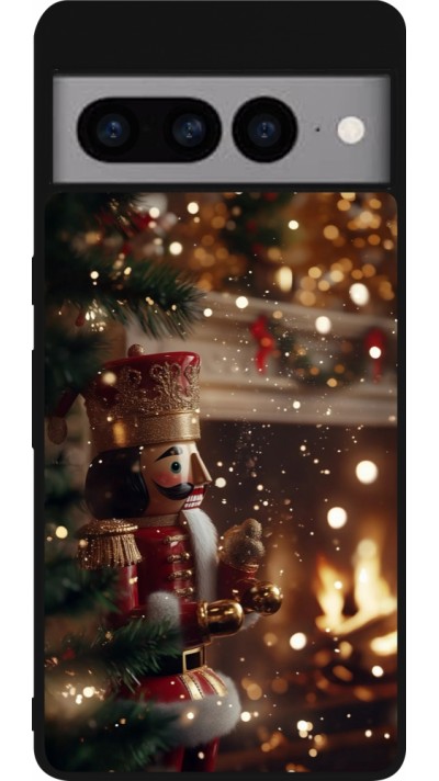 Coque Google Pixel 7 Pro - Silicone rigide noir Christmas 25 Xmas Nutcracker