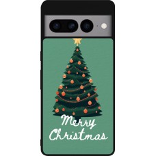 Coque Google Pixel 7 Pro - Silicone rigide noir Christmas 25 Xmas Tree