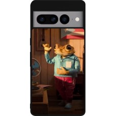 Coque Google Pixel 7 Pro - Silicone rigide noir Dancing frog DTMF