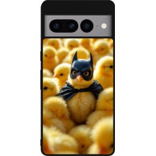 Coque Google Pixel 7 Pro - Silicone rigide noir Easter 2026 Chicken Batman