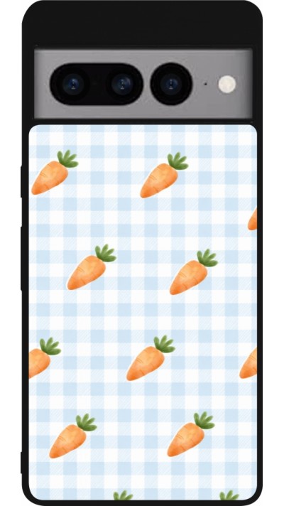 Coque Google Pixel 7 Pro - Silicone rigide noir Easter 2026 Pattern carrots