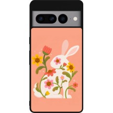 Coque Google Pixel 7 Pro - Silicone rigide noir Easter 2026 Rabbit collage