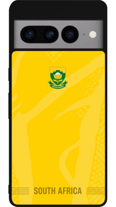 Coque Google Pixel 7 Pro - Silicone rigide noir Maillot de football Afrique du Sud 2026 personnalisable