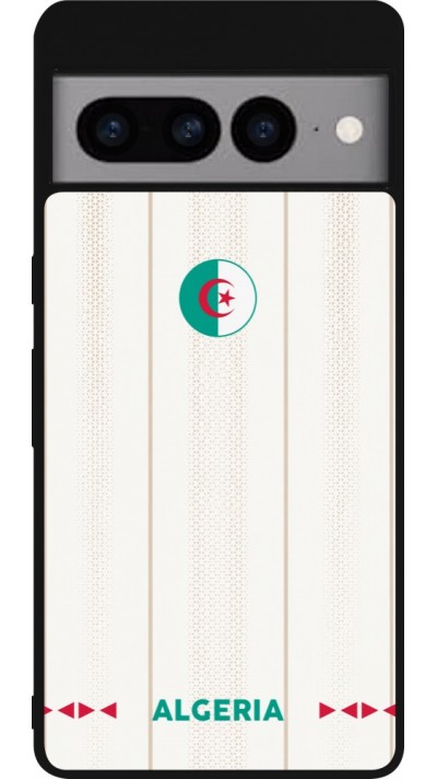 Coque Google Pixel 7 Pro - Silicone rigide noir Maillot de football Algérie 2026 personnalisable
