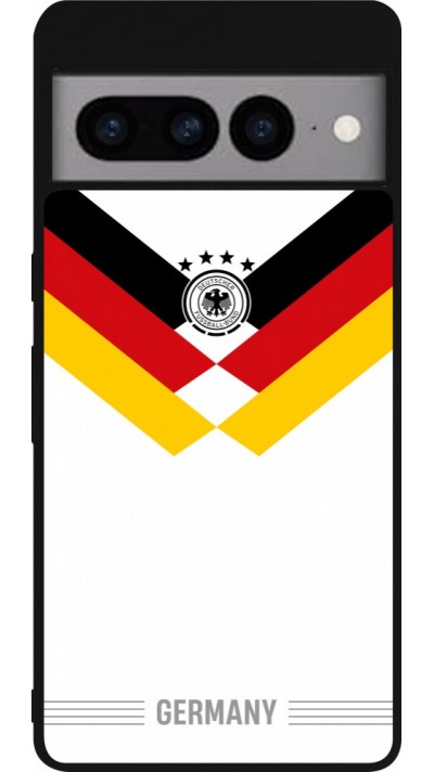 Coque Google Pixel 7 Pro - Silicone rigide noir Maillot de football Allemagne 2026 personnalisable