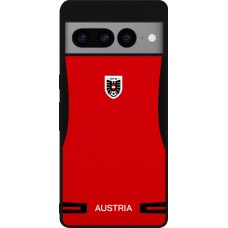 Coque Google Pixel 7 Pro - Silicone rigide noir Maillot de football Autriche 2026 personnalisable