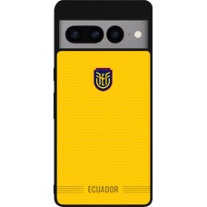 Coque Google Pixel 7 Pro - Silicone rigide noir Maillot de football Équateur 2026 personnalisable