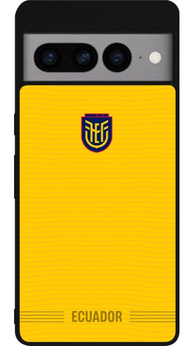 Coque Google Pixel 7 Pro - Silicone rigide noir Maillot de football E?quateur 2026 personnalisable