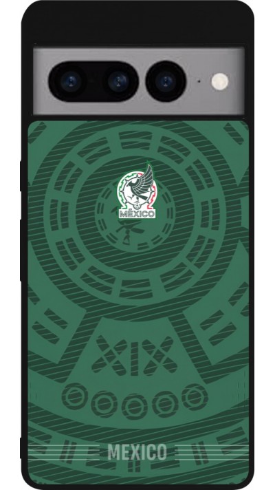 Coque Google Pixel 7 Pro - Silicone rigide noir Maillot de football Mexique 2026 personnalisable