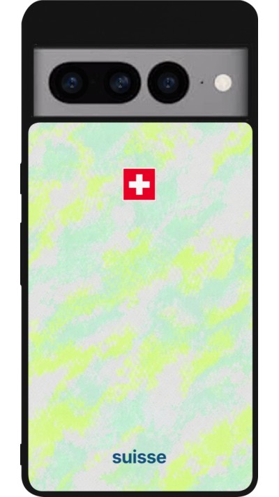 Coque Google Pixel 7 Pro - Silicone rigide noir Maillot de football Suisse Away 2026 personnalisable