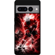 Coque Google Pixel 7 Pro - Silicone rigide noir Hockey World Championship Player