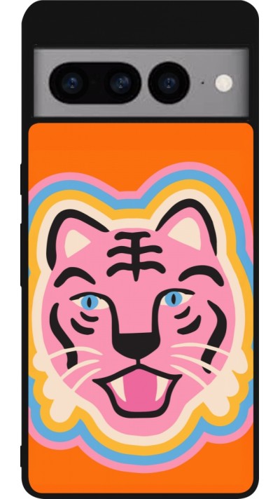 Coque Google Pixel 7 Pro - Silicone rigide noir Lion colors 2026