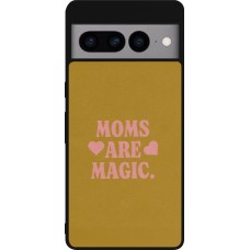Coque Google Pixel 7 Pro - Silicone rigide noir Mom 2026 Are Magic