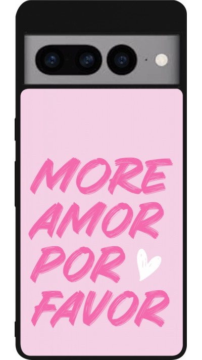 Google Pixel 7 Pro Case Hülle - Silikon schwarz More amor porfavor