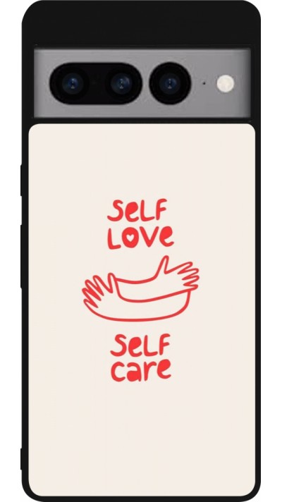 Coque Google Pixel 7 Pro - Silicone rigide noir Saint Valentines Day 26 Self love self care