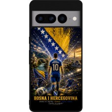 Coque Google Pixel 7 Pro - Silicone rigide noir Football Bosnie-Herzégovine splash 2026