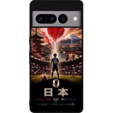 Coque Google Pixel 7 Pro - Silicone rigide noir Football Japon splash 2026