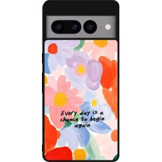 Coque Google Pixel 7 Pro - Silicone rigide noir Every day is a chance Spring 2026