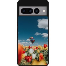 Coque Google Pixel 7 Pro - Silicone rigide noir Hot air balloon Spring 2026
