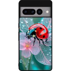 Coque Google Pixel 7 Pro - Silicone rigide noir Ladybird in bloom Spring 2026