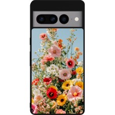 Coque Google Pixel 7 Pro - Silicone rigide noir Spring flowers Spring 2026