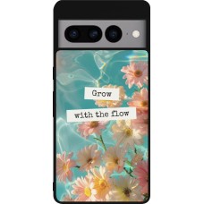 Coque Google Pixel 7 Pro - Silicone rigide noir Summer 2025 Grow with the flow