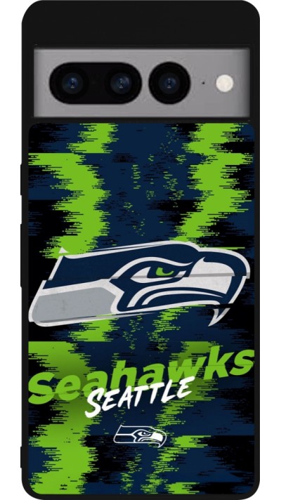 Coque Google Pixel 7 Pro - Silicone rigide noir Super Bowl 26 Seattle 2