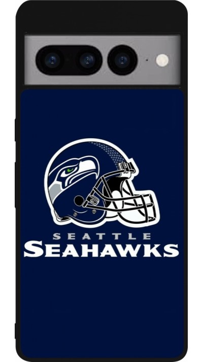 Coque Google Pixel 7 Pro - Silicone rigide noir Super Bowl 26 Seattle 3