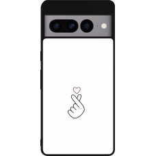 Coque Google Pixel 7 Pro - Silicone rigide noir Valentine 2024 heart by Millennials