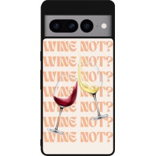 Coque Google Pixel 7 Pro - Silicone rigide noir Wine not