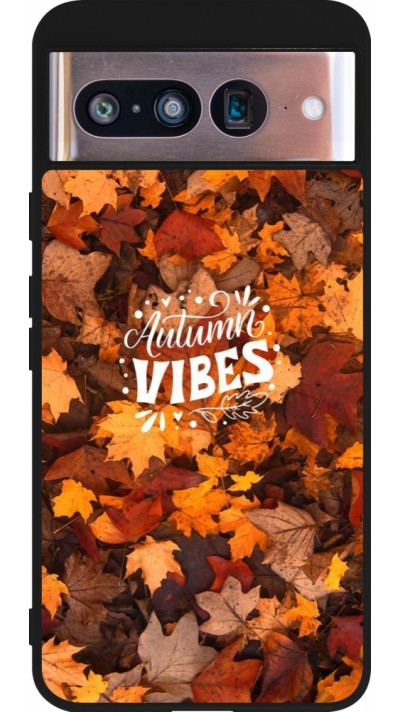 Coque Google Pixel 8 - Silicone rigide noir Autumn 25 Autumn vibes
