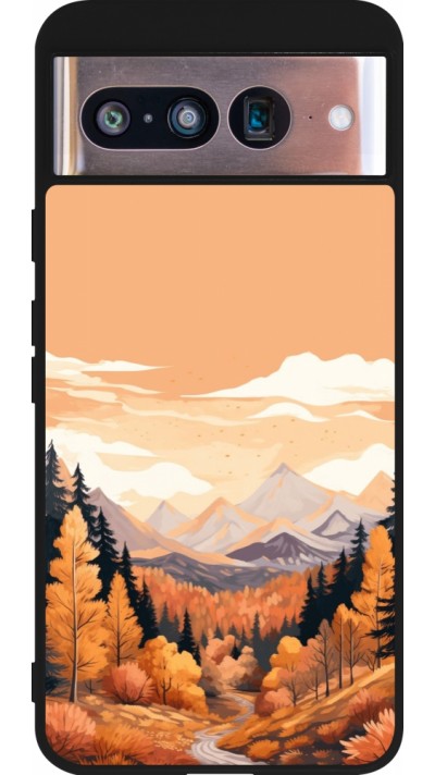 Coque Google Pixel 8 - Silicone rigide noir Autumn 25 Mountains