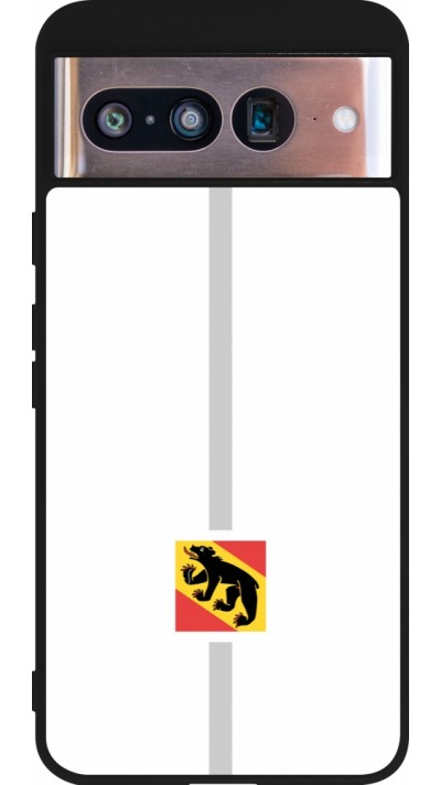 Coque Google Pixel 8 - Silicone rigide noir Canton BE blanc