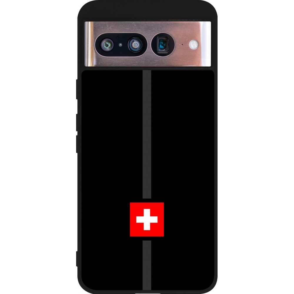 Coque Google Pixel 8 - Silicone rigide noir Canton CH noir