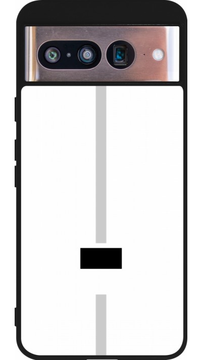 Coque Google Pixel 8 - Silicone rigide noir Canton FR blanc