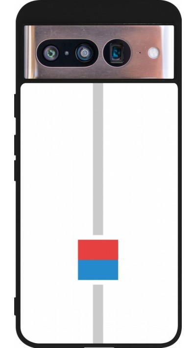 Coque Google Pixel 8 - Silicone rigide noir Canton TI blanc