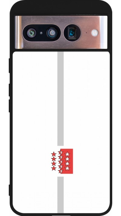 Coque Google Pixel 8 - Silicone rigide noir Canton VS blanc