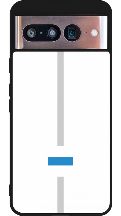 Coque Google Pixel 8 - Silicone rigide noir Canton ZG blanc