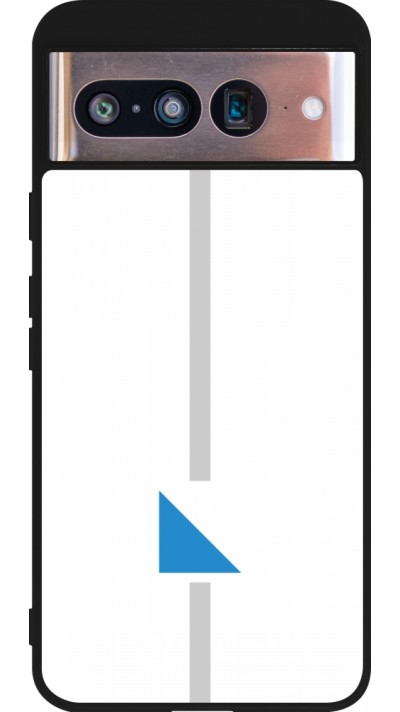 Coque Google Pixel 8 - Silicone rigide noir Canton ZH blanc
