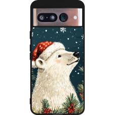 Coque Google Pixel 8 - Silicone rigide noir Christmas 25 Bear