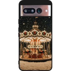 Coque Google Pixel 8 - Silicone rigide noir Christmas 25 Carousel