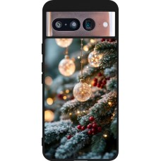 Coque Google Pixel 8 - Silicone rigide noir Christmas 25 Xmas Decorated Tree