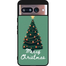 Coque Google Pixel 8 - Silicone rigide noir Christmas 25 Xmas Tree