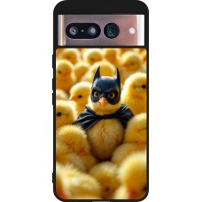 Coque Google Pixel 8 - Silicone rigide noir Easter 2026 Chicken Batman