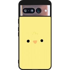 Coque Google Pixel 8 - Silicone rigide noir Easter 2026 Little chicken