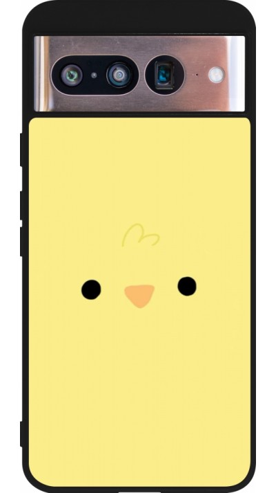 Coque Google Pixel 8 - Silicone rigide noir Easter 2026 Little chicken